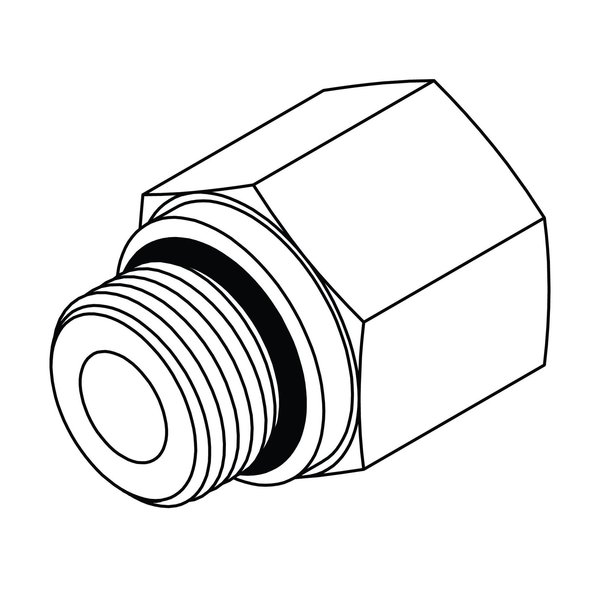 Tompkins Hydraulic Fitting-Steel08MOR-08FOR 6410-08-08